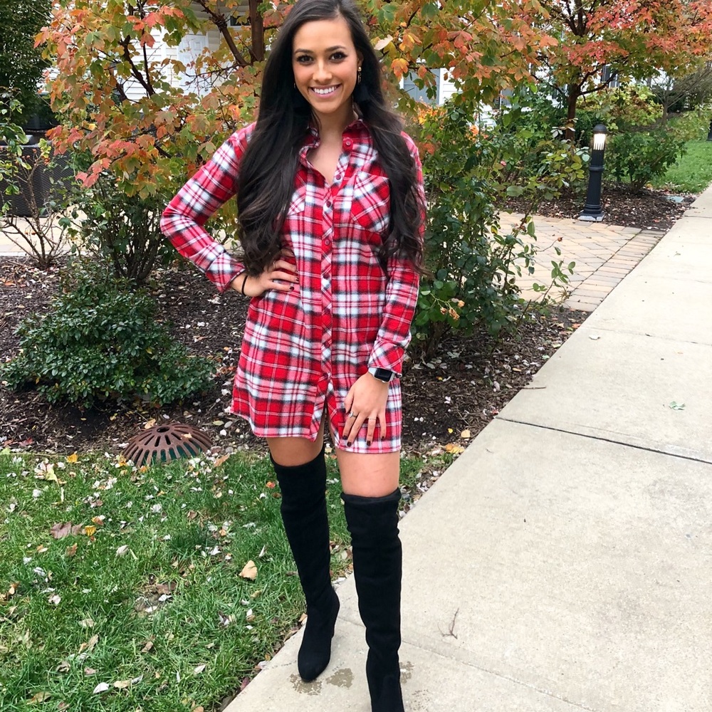 Ruby&Jenna Flannel Shirt Dress
